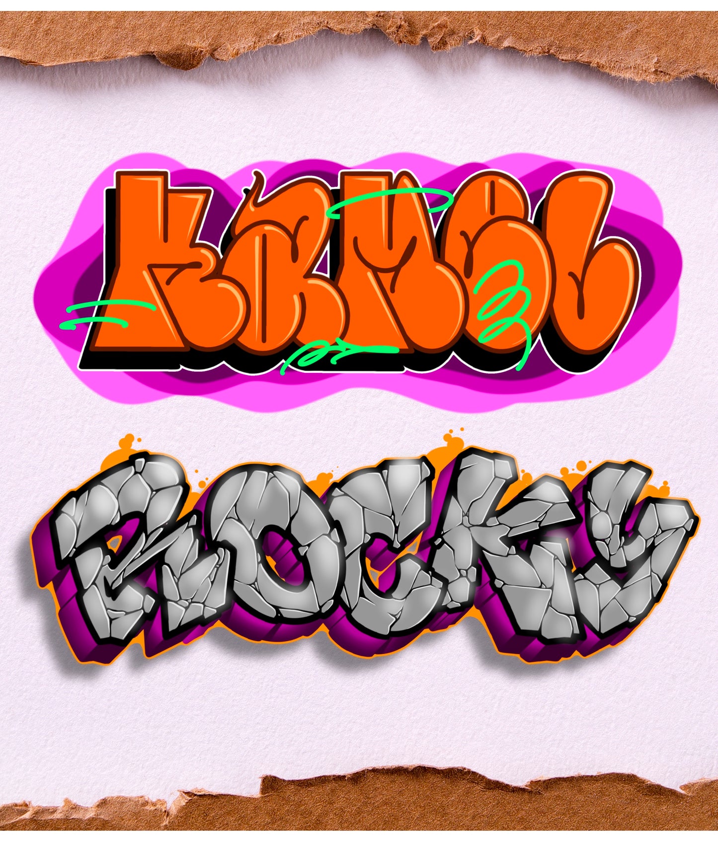 Graffiti Letters Stamp Pack