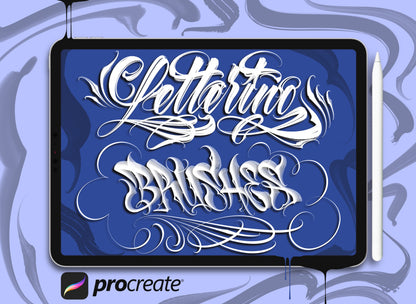 Lettering brushes for Procreate