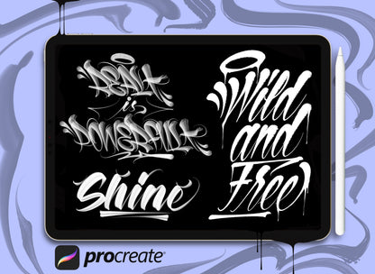 Lettering brushes for Procreate