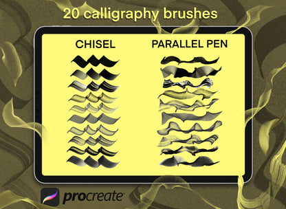 Blackletter calligraphy brushes for procreate