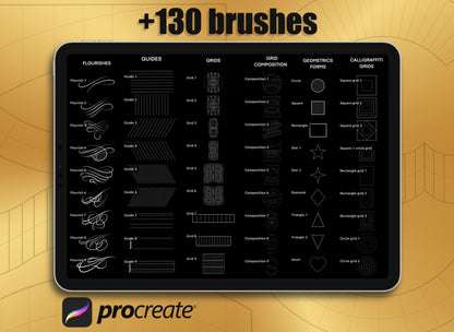 Builder lettering stamp grids guides and more for procreate