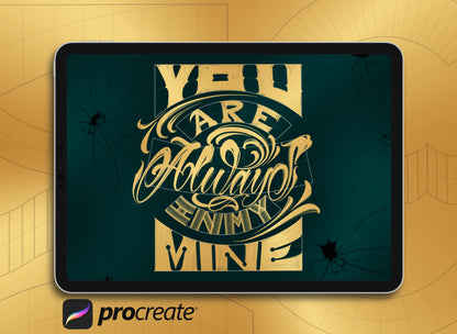 Builder lettering stamp grids guides and more for procreate