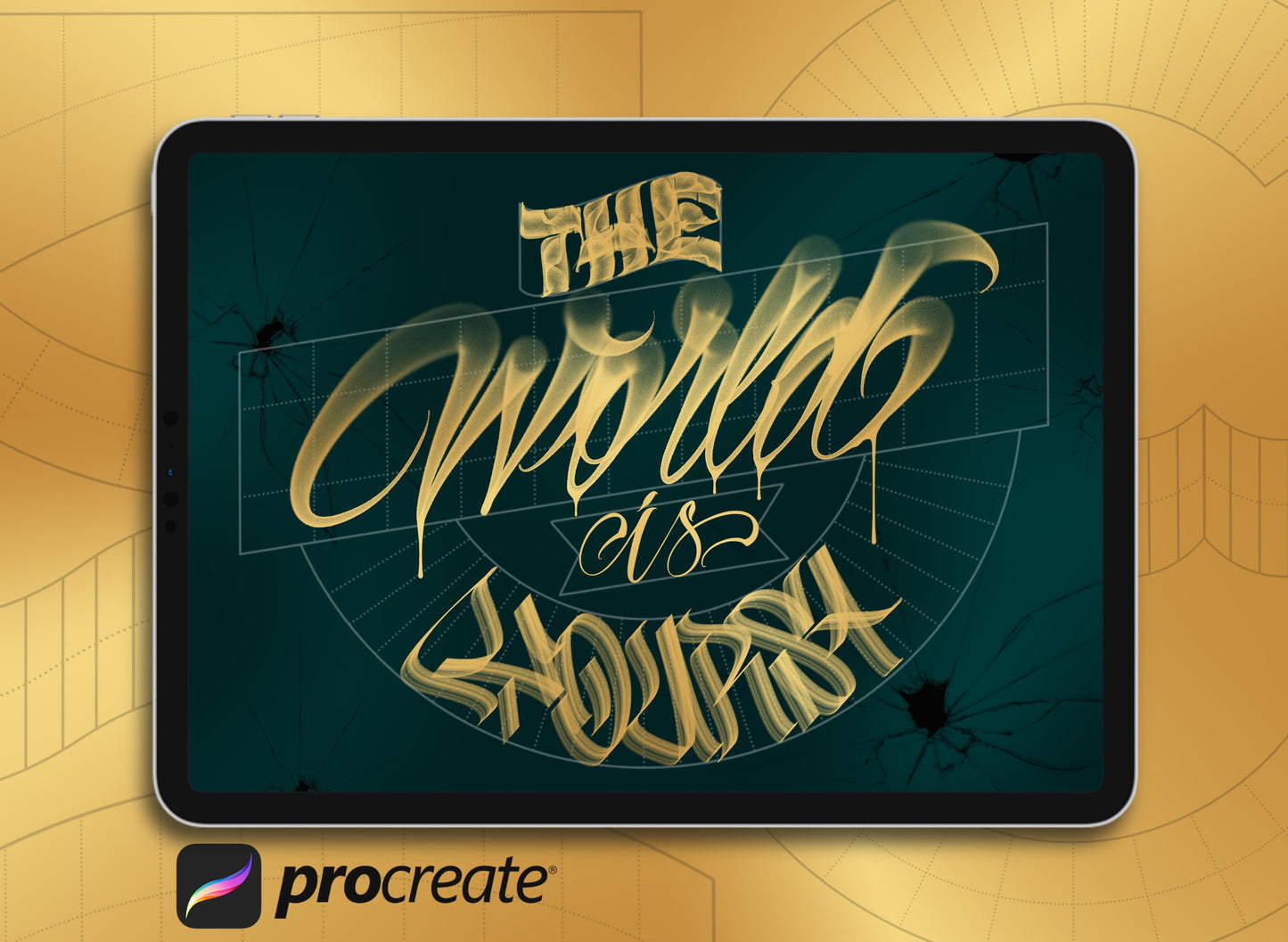 Builder lettering stamp grids guides and more for procreate