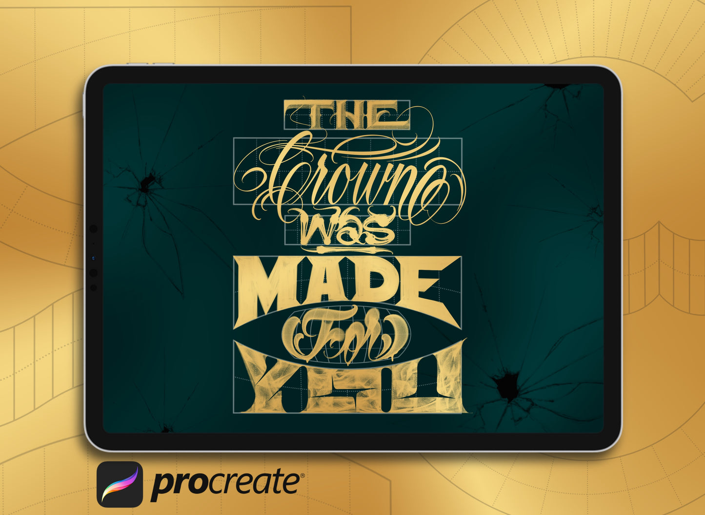 Builder lettering stamp grids guides and more for procreate