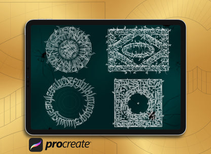 Builder lettering stamp grids guides and more for procreate