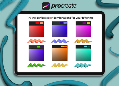 Lettering 3D brushes for procreate