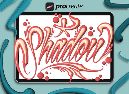 Lettering 3D brushes for procreate