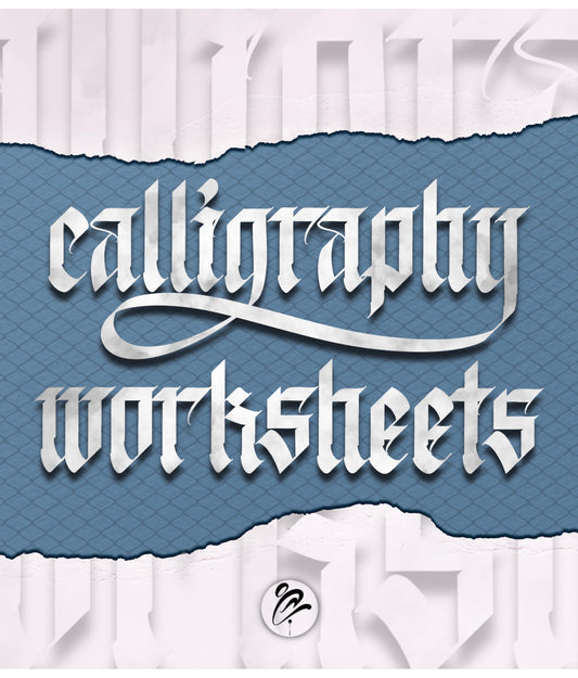 Calligraphy worksheets pack